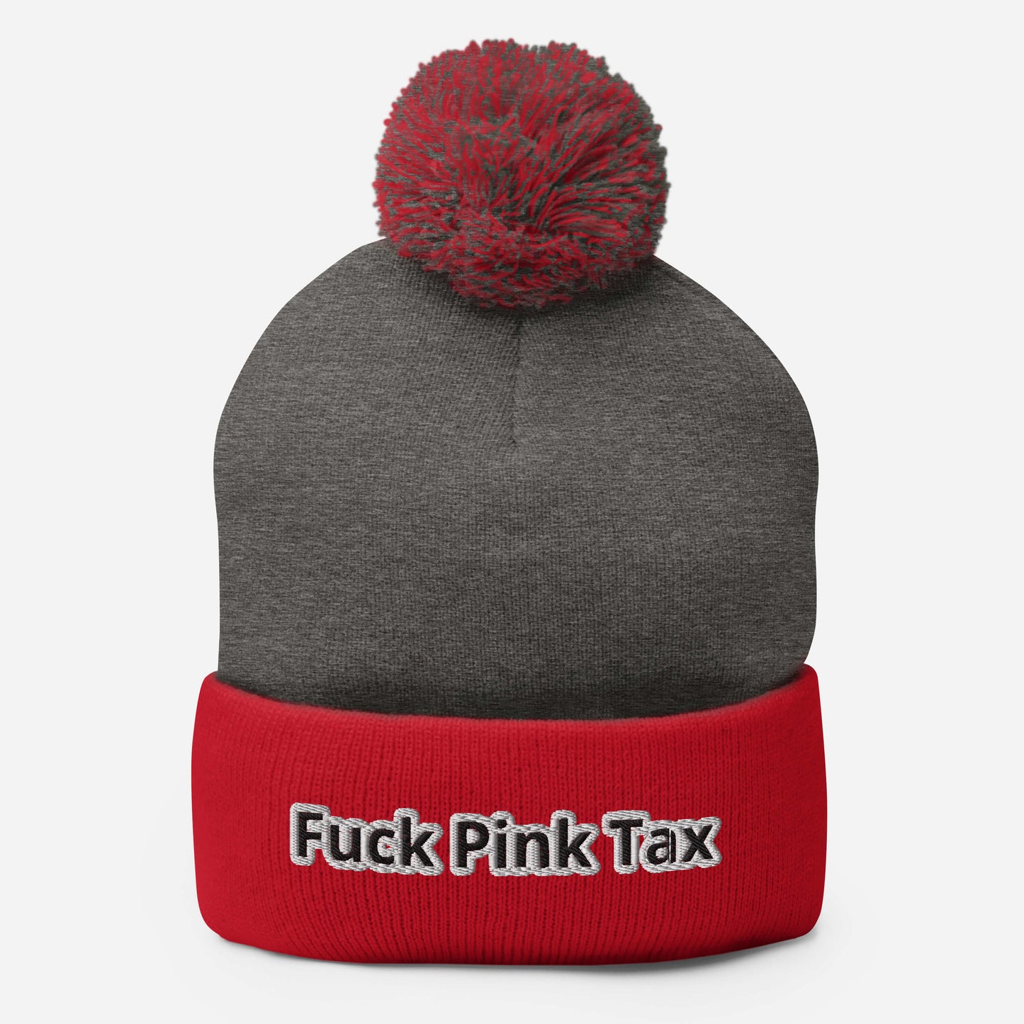 Fuck Pink Tax Pom-pom Beanie